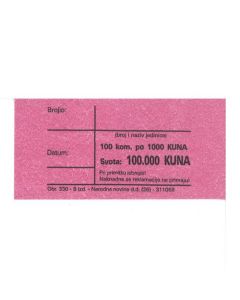 330-8 PASICA ZA 1000 KUNA; Ovitak od 100 komada, Unutrašnje mjere 88 x 46 mm