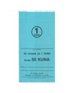 332-1 VREĆICE ZA KOVANI NOVAC (1 KUNA); Vrećica, 11,5 x 19,5 x 1,5 cm