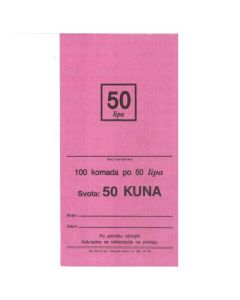 332-16 VREĆICE ZA KOVANI NOVAC (50 LIPA - LP); Vrećica, 11,5 x 19,5 x 1,5 cm