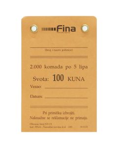 333-13 PRIVJESNI KARTON (5 LIPA - LP); Komad, 6,5 x 10 cm