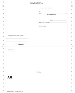 Kuverta s povratnicom bijela 234x12"(6") 0+vrećica M 60 g/m2, kutija 1000 kompleta