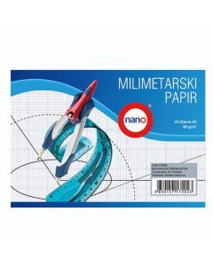 Blok milimetar A4 25 listova Nano