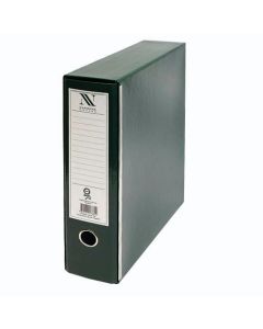 Registrator s kutijom, A4, 8 cm, plastificirani, s metalnim letvicama, Nano, zeleni