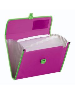 Mapa harmonika A4 s 12 pregrada, s kopčom, Foldermate Pop Gear Plus art. 11035, crvena