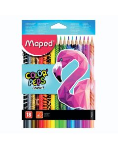 Bojice drvene Maped Color'Peps Animals trobridne 18/1 MAP832218FC