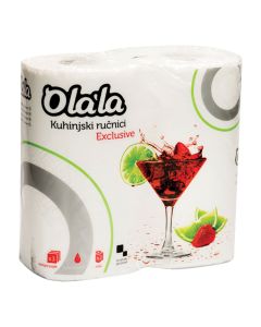 Ručnici papirnati bijeli Olala Exclusive, troslojni, rola 22,5cm, 2/1