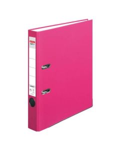 Registrator samostojeći A4, 5 cm, maX.file protect, Herlitz, rozi