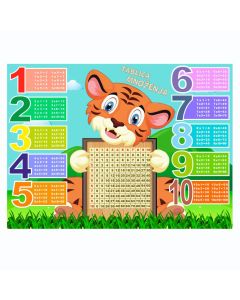 Mapa stolna PVC  50 x 40 cm tablica množenja