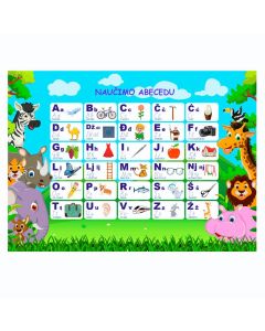 Mapa stolna PVC  50 x 40 cm abeceda