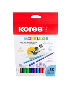 Flomasteri školski Kores Korellos fine tip 12/1