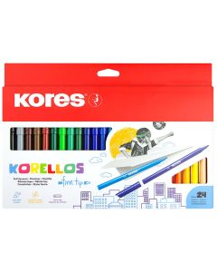 Flomasteri školski Kores Korellos fine tip 24/1