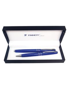 Pisaća garnitura Omega 193653, plava, kemijska olovka + nalivpero