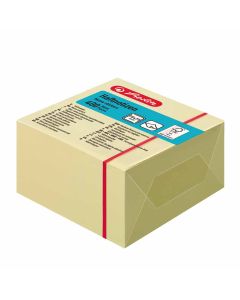 Blok kocka samoljepljiva 75x75 mm, 400 listića, žuti, Herlitz