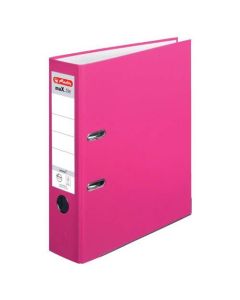 Registrator samostojeći A4, 8 cm, maX.file protect, Herlitz, rozi