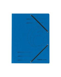 Fascikl prešpan s klapnom i gumicom, A4, Plavi, Herlitz