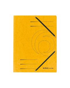 Fascikl prešpan s klapnom i gumicom, A4, Žuti, Herlitz
