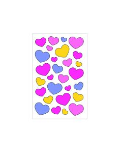 Naljepnice 1 list Srca šarena Herlitz