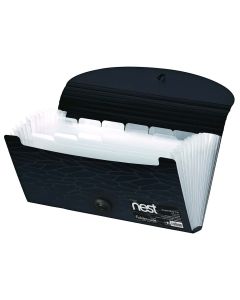 Mapa harmonika 262x135x35 mm, s gumicom, Foldermate, Nest, art.11372 crna