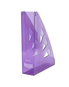 Stalak za spise okomiti, PVC, prozirni ljubičasti, Office products