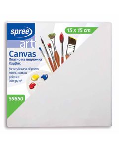 Platno slikarsko, ploča, 100 % pamuk, impregnirano, 15x15 cm, Spree