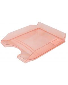 Ladica za spise, PVC, crvena prozirna, Office products