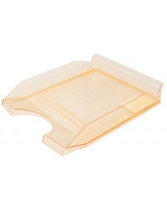 Ladica za spise, PVC, narančasta prozirna, Office products