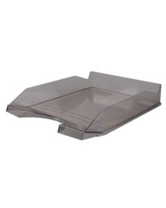Ladica za spise, PVC, siva prozirna, Office products