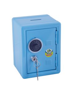 Kasica sef dječji Jolly s ključem; metalna; plava