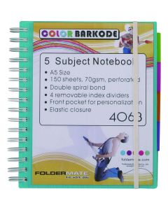Bilježnica Foldermate A5 5U1 Color barkode art.4063 plava