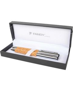 Pisaća garnitura Cortex 193364, srebrna, kemijska olovka + roler