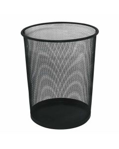 Koš za papir, žičani, crni, visina 345 mm, promjer 295/240 mm, 19l