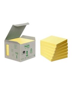 Blok samoljepljivi Post-it 3M Eko 76x76 mm, 6x100 listića, žuti