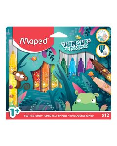 Flomasteri školski Maped Jungle Fever Jumbo 12/1