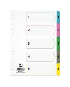 Pregrada kartonska A4, 1-5 Q-Connect
