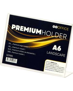 Nosač obavijesti L - vodoravni A6 GO OFFICE 150x40x106 mm