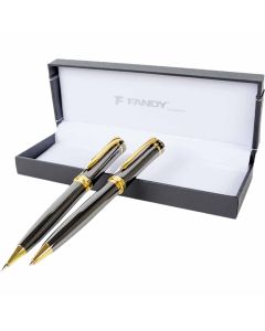 Pisaća garnitura Rhino 192964, siva, kemijska olovka + tehnička olovka