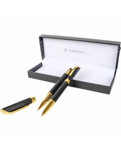 Pisaća garnitura Alfa 192908,crna, kemijska olovka + roler