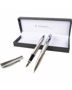 Pisaća garnitura Delta 192822, srebrna, kemijska olovka + nalivpero