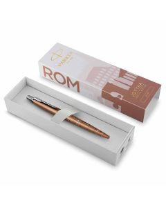 Olovka kemijska Parker Jotter, Global Icon Rome, bronca, vrh medium, plava tinta