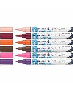 Flomaster Schneider, akrilni marker, Paint-It 310, 2 mm, intenzivne boje 6/1