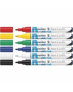 Flomaster Schneider, akrilni marker, Paint-It 310, 2 mm, intenzivne boje 6/1