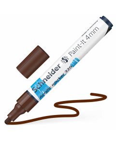 Flomaster Schneider, akrilni marker, Paint-It 340, 4 mm, smeđi