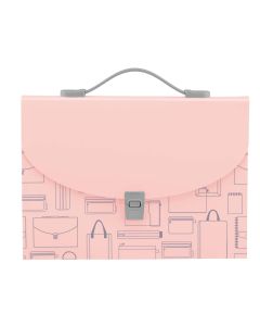 Mapa Harmonika A4 s kopčom i ručkom, 7 pregrada, Foldermate Vintage 11705 roza