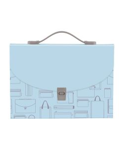 Mapa Harmonika A4 s kopčom i ručkom, 7 pregrada, Foldermate Vintage 11708 plava