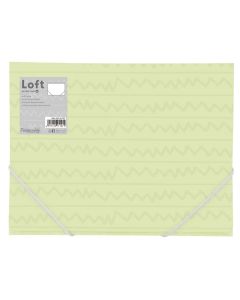 Fascikl s klapnama i gumicom PP A4, Foldermate Vintage 61707 zeleni