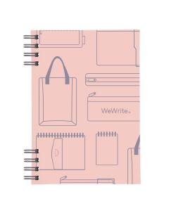 Blok kolegij A6 70 listova diktando, Foldermate Vintage 43725 rozi