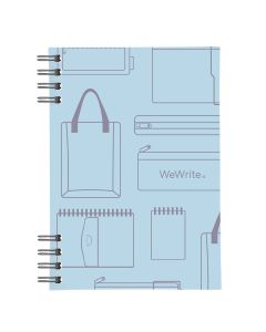 Blok kolegij A6 70 listova diktando, Foldermate Vintage 43728 plavi