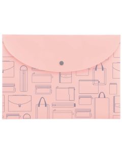 Kuverta s dugmetom PP A4, Foldermate Vintage 31625 roza