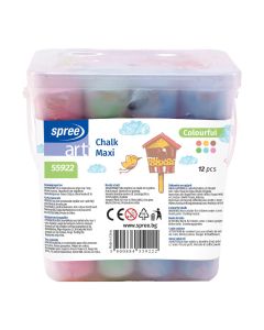 Kreda školska u boji za pločnik, maxi 12/1 u kantici