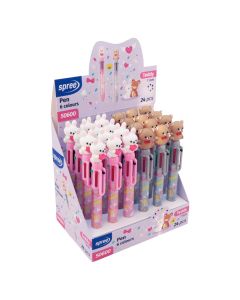 Olovka kemijska Teddy, 6 boja Spree